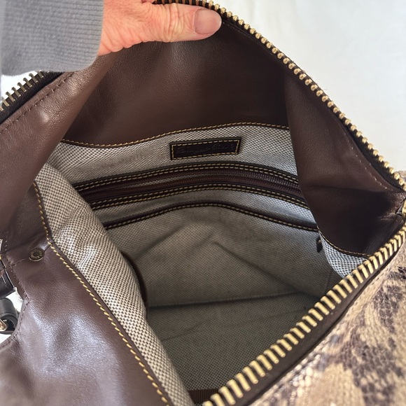 Dooney and Burke Python Sloane Hobo Shoulder Bag - Picture 5 of 6